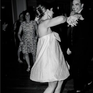 Strapless pearl detail dress - great second look dress for wedding!